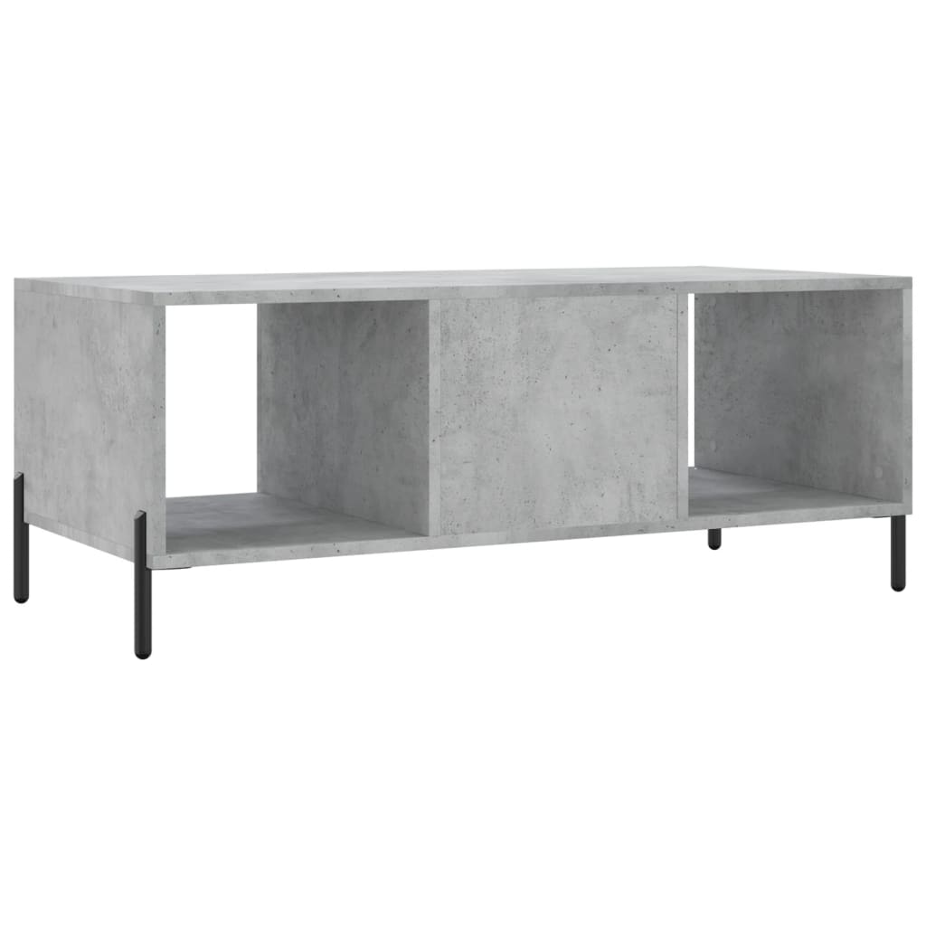 Tavolino Salotto-Tavolino da soggiorno-Tavolo Grigio Cemento 102x50x40 cm Legno Multistrato 892826
