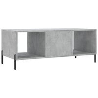 Tavolino Salotto-Tavolino da soggiorno-Tavolo Grigio Cemento 102x50x40 cm Legno Multistrato 892826