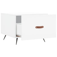 Tavolino da Salotto-Tavolino da soggiorno-Tavolo Bianco 50x50x40 cm in Legno Multistrato 477124