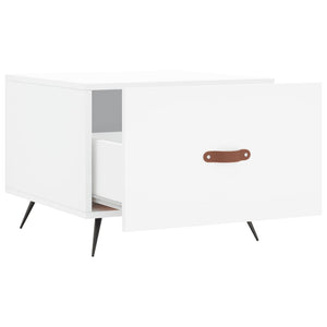 Tavolini da Salotto 2 pz Bianchi 50x50x40 cm Legno Multistrato 829333