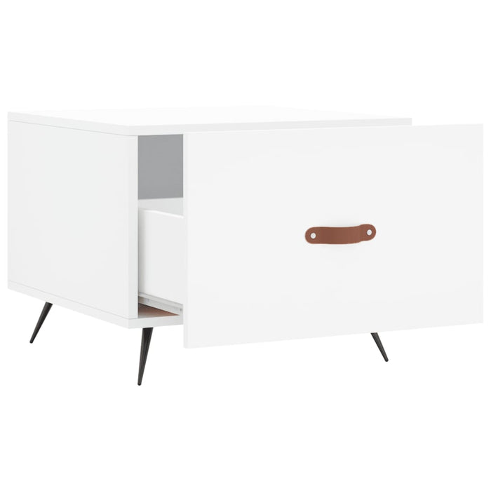 Tavolini da Salotto 2 pz Bianchi 50x50x40 cm Legno Multistrato 829333