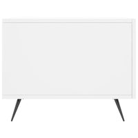 Tavolini da Salotto 2 pz Bianchi 50x50x40 cm Legno Multistrato 829333