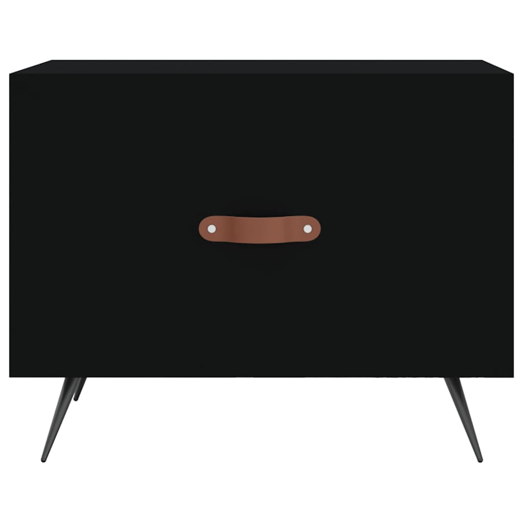 Tavolino da Salotto Nero 50x50x40 cm in Legno Multistrato 829334