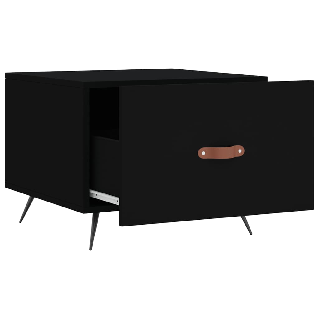 Tavolini da Salotto 2 pz Neri 50x50x40 cm in Legno Multistrato 829335