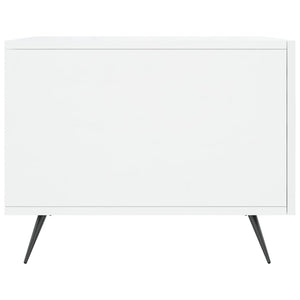 Tavolino da Salotto Bianco Lucido 50x50x40 cm Legno Multistrato 829336