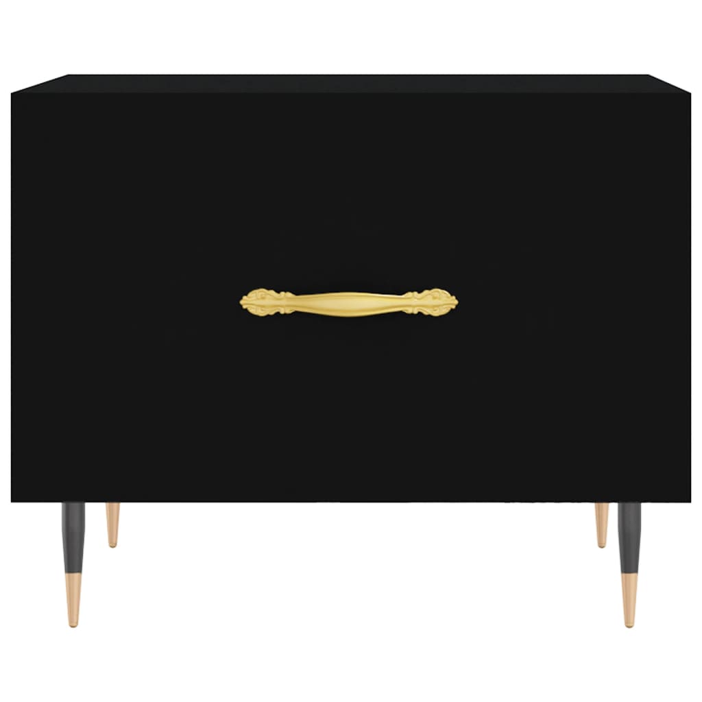 Tavolino da Salotto-Tavolino da soggiorno-Tavolo Nero 50x50x40 cm in Legno Multistrato 740230