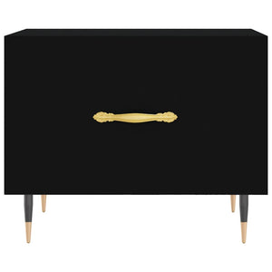 Tavolino da Salotto-Tavolino da soggiorno-Tavolo Nero 50x50x40 cm in Legno Multistrato 740230