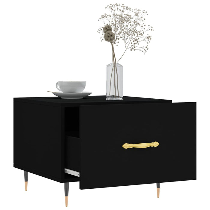 Tavolini da Salotto 2 pz Neri 50x50x40 cm in Legno Multistrato