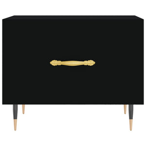 Tavolini da Salotto 2 pz Neri 50x50x40 cm in Legno Multistrato