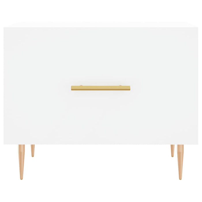 Tavolino da Salotto Bianco 50x50x40 cm in Legno Multistrato 829364