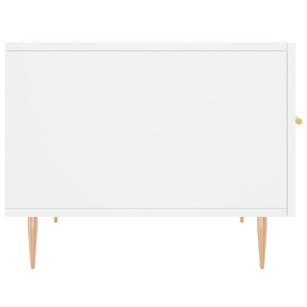 Tavolino da Salotto Bianco 50x50x40 cm in Legno Multistrato 829364