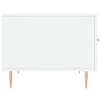 Tavolini da Salotto 2 pz Bianchi 50x50x40 cm Legno Multistrato 829365