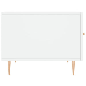 Tavolini da Salotto 2 pz Bianchi 50x50x40 cm Legno Multistrato 829365