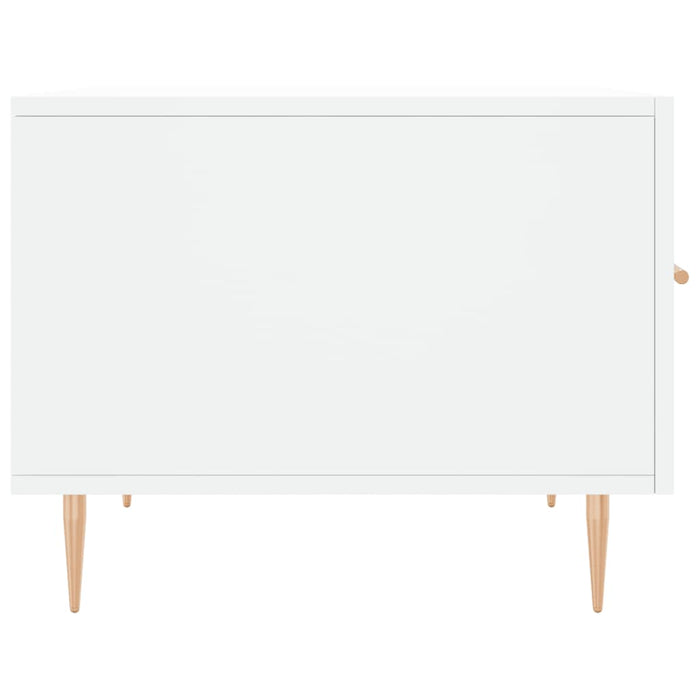 Tavolini da Salotto 2 pz Bianchi 50x50x40 cm Legno Multistrato 829365