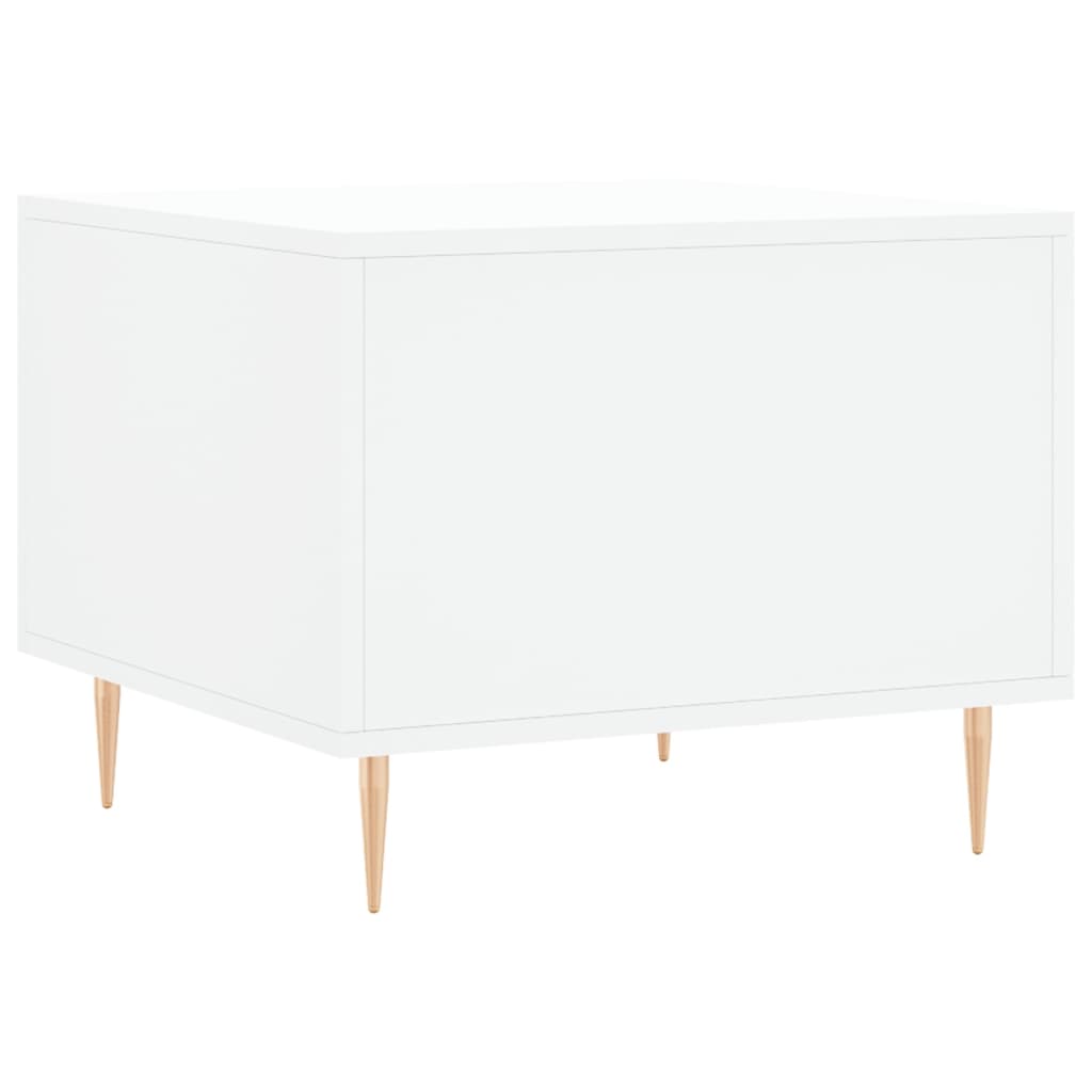 Tavolini da Salotto 2 pz Bianchi 50x50x40 cm Legno Multistrato 829365