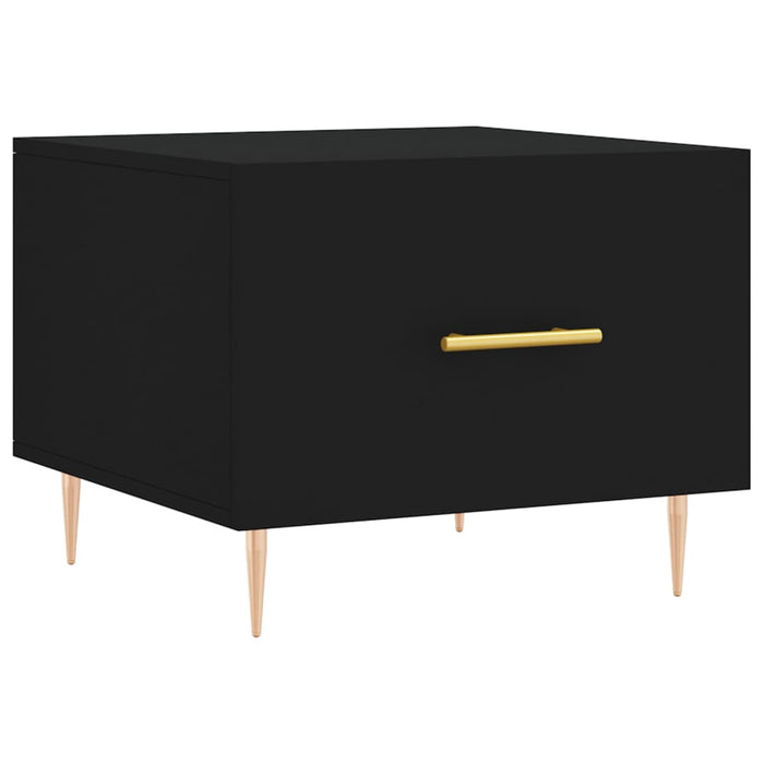 Tavolino da Salotto Nero 50x50x40 cm in Legno Multistrato 829366