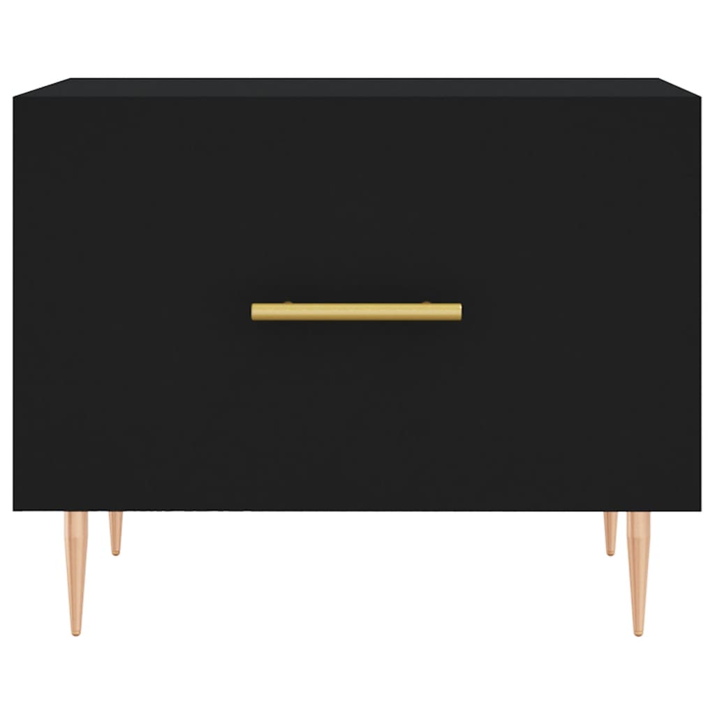 Tavolino da Salotto Nero 50x50x40 cm in Legno Multistrato 829366