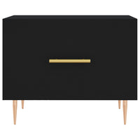 Tavolino da Salotto Nero 50x50x40 cm in Legno Multistrato 829366