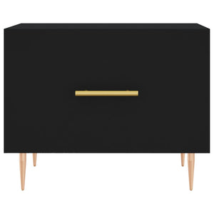 Tavolino da Salotto Nero 50x50x40 cm in Legno Multistrato 829366