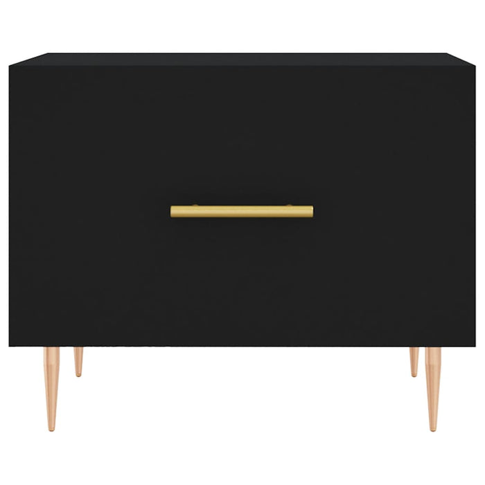 Tavolino da Salotto Nero 50x50x40 cm in Legno Multistrato 829366