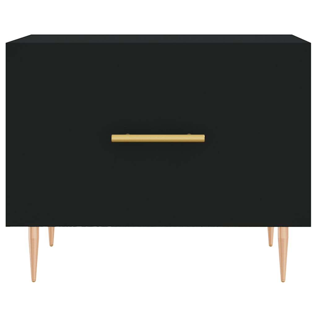 Tavolini da Salotto 2 pz Neri 50x50x40 cm in Legno Multistrato 829367