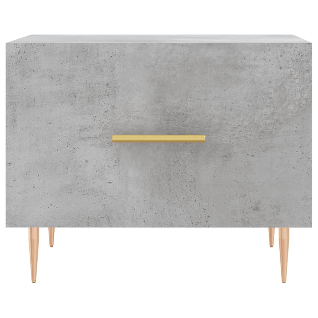 Tavolino Salotto Grigio Cemento 50x50x40 cm Legno Multistrato 829372