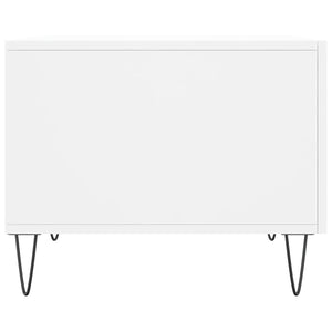Tavolino da Salotto Bianco 50x50x40 cm in Legno Multistrato 829380