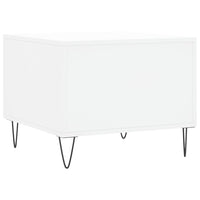 Tavolini da Salotto 2 pz Bianchi 50x50x40 cm Legno Multistrato 829381