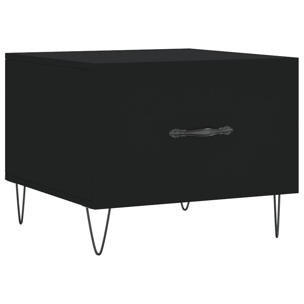 Tavolino da Salotto-Tavolino da soggiorno-Tavolo Nero 50x50x40 cm in Legno Multistrato 393518