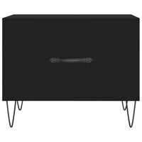 Tavolino da Salotto-Tavolino da soggiorno-Tavolo Nero 50x50x40 cm in Legno Multistrato 393518