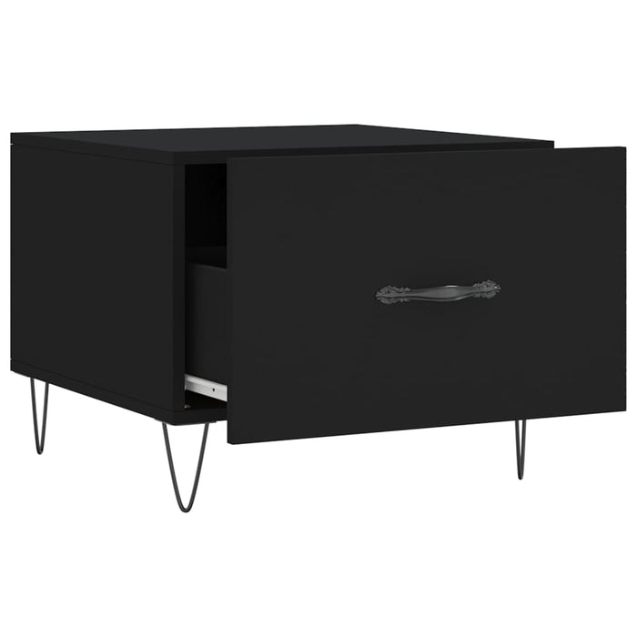 Tavolino da Salotto-Tavolino da soggiorno-Tavolo Nero 50x50x40 cm in Legno Multistrato 393518