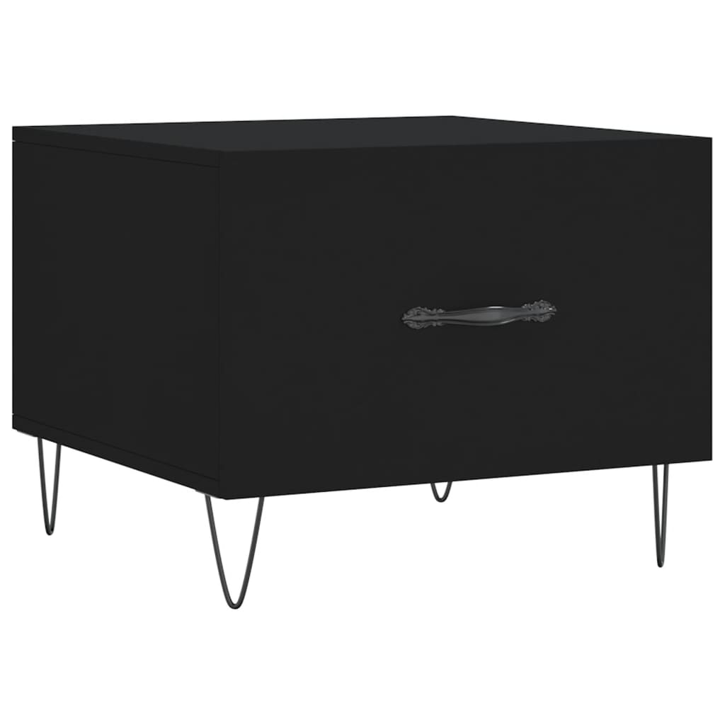 Tavolini da Salotto 2 pz Neri 50x50x40 cm in Legno Multistrato 829383
