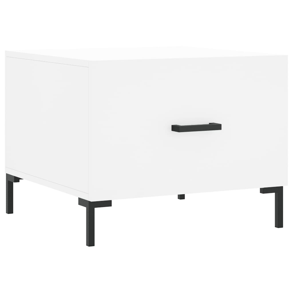 Tavolino da Salotto-Tavolino da soggiorno-Tavolo Bianco 50x50x40 cm in Legno Multistrato 155077