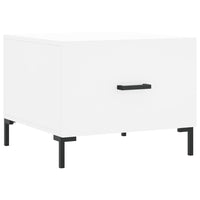 Tavolino da Salotto-Tavolino da soggiorno-Tavolo Bianco 50x50x40 cm in Legno Multistrato 155077