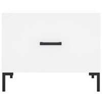 Tavolino da Salotto-Tavolino da soggiorno-Tavolo Bianco 50x50x40 cm in Legno Multistrato 155077