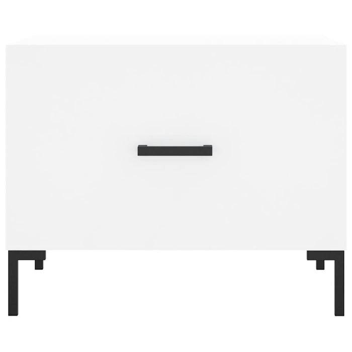 Tavolino da Salotto-Tavolino da soggiorno-Tavolo Bianco 50x50x40 cm in Legno Multistrato 155077