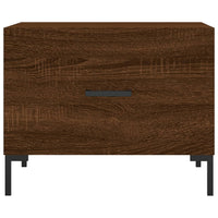 Tavolini Salotto 2 pz Rovere Marrone 50x50x40 Legno Multistrato 829411