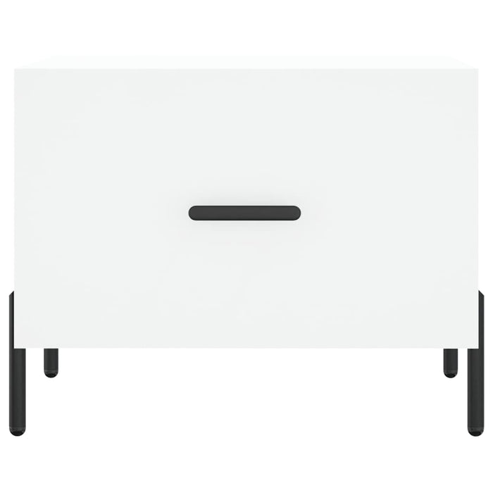 Tavolino da Salotto Bianco 50x50x40 cm in Legno Multistrato 829412