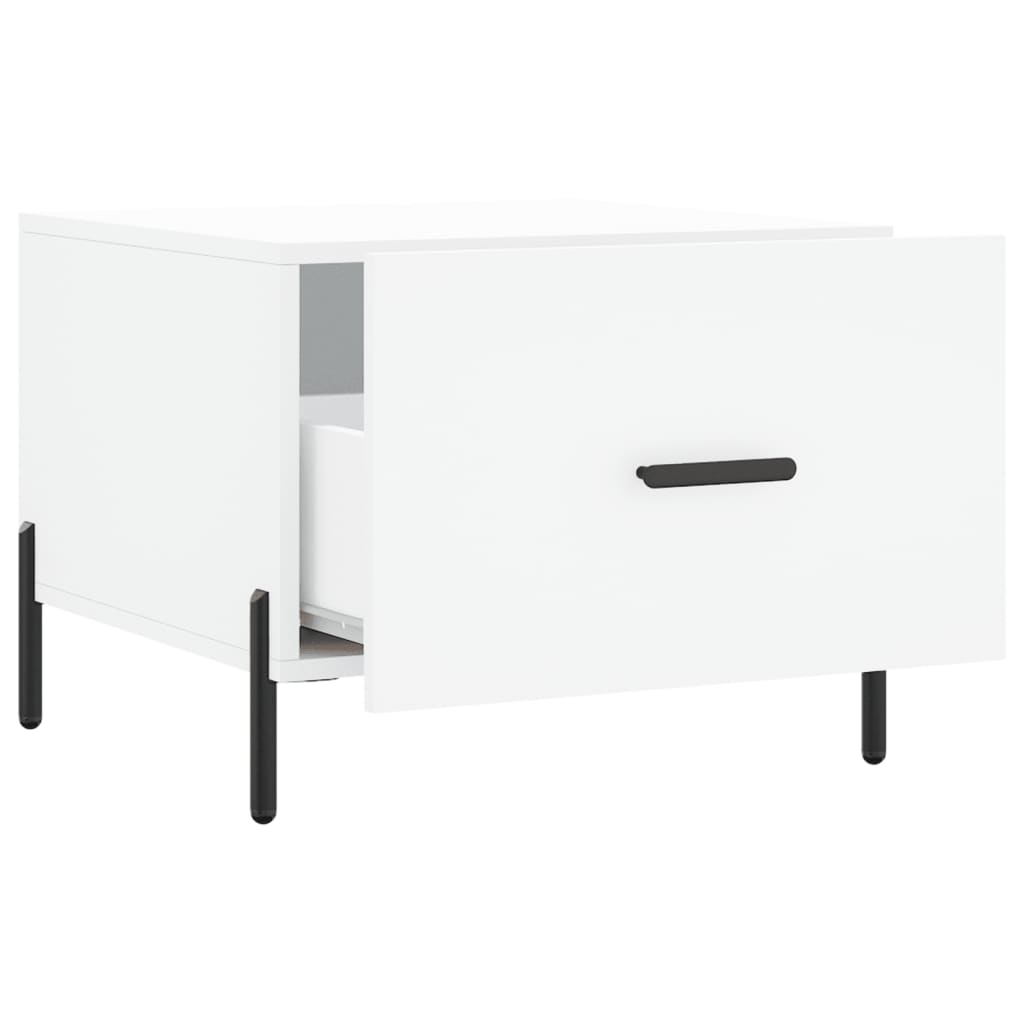Tavolino da Salotto Bianco 50x50x40 cm in Legno Multistrato 829412
