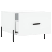 Tavolino da Salotto Bianco 50x50x40 cm in Legno Multistrato 829412