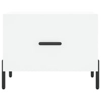 Tavolini da Salotto 2 pz Bianchi 50x50x40 cm Legno Multistrato 829413