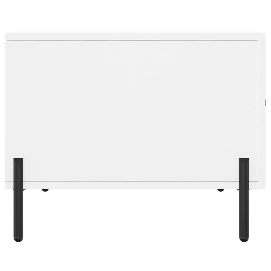 Tavolini da Salotto 2 pz Bianchi 50x50x40 cm Legno Multistrato 829413