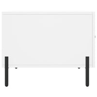 Tavolini da Salotto 2 pz Bianchi 50x50x40 cm Legno Multistrato 829413