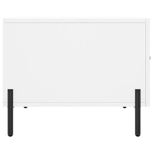 Tavolini da Salotto 2 pz Bianchi 50x50x40 cm Legno Multistrato 829413