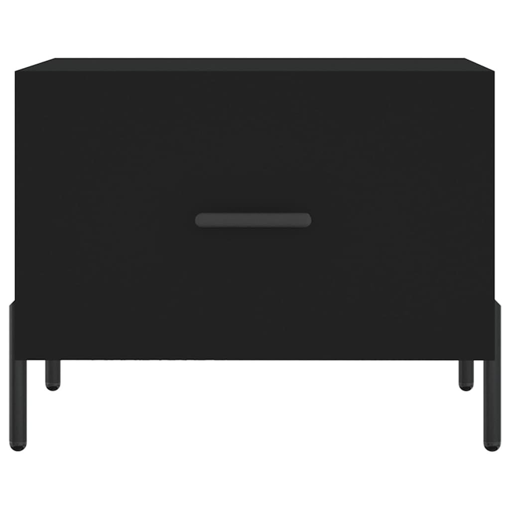 Tavolini da Salotto 2 pz Neri 50x50x40 cm in Legno Multistrato 829415
