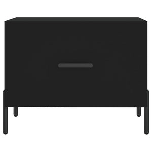 Tavolini da Salotto 2 pz Neri 50x50x40 cm in Legno Multistrato