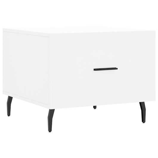 Tavolino da Salotto Bianco 50x50x40 cm in Legno Multistrato 829428