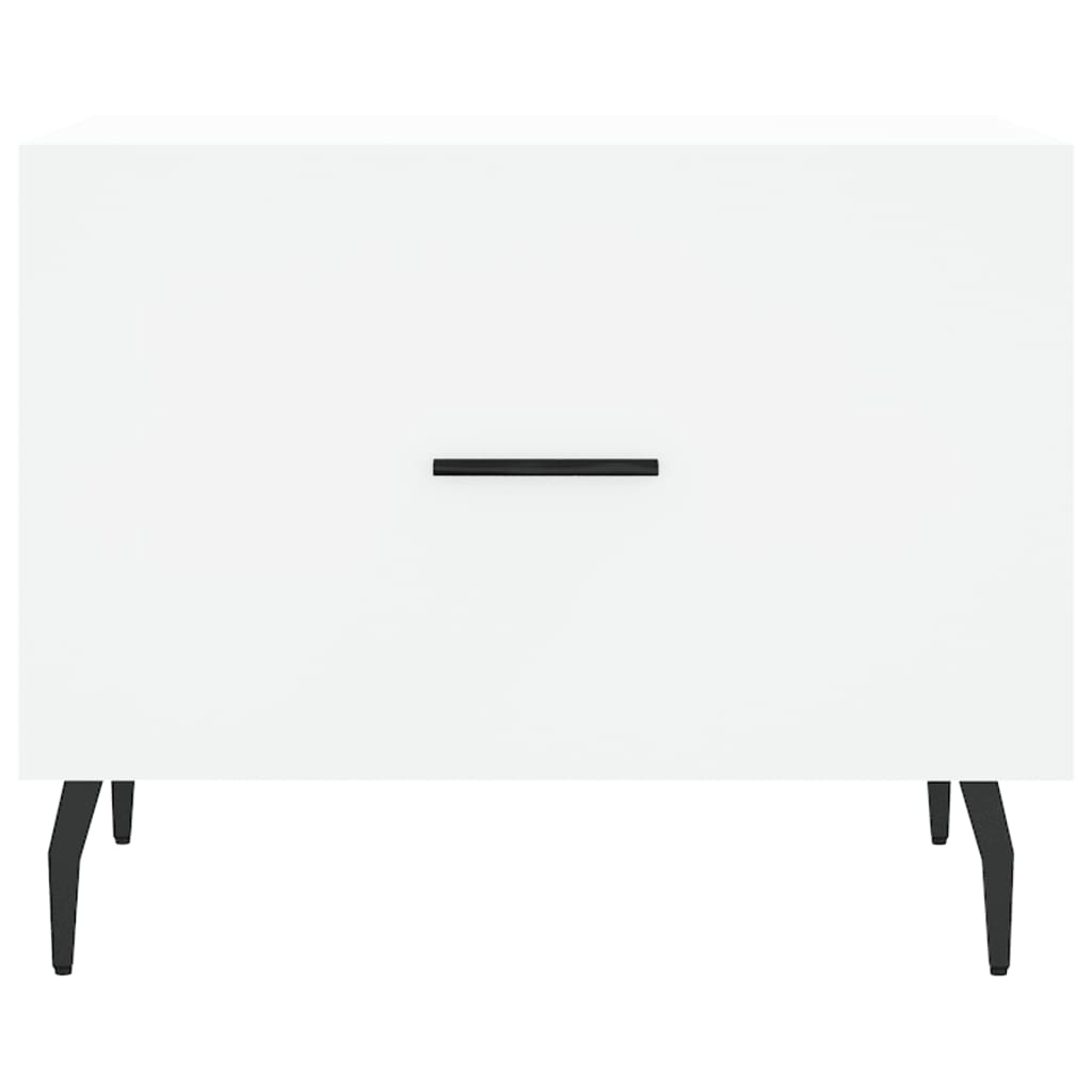 Tavolino da Salotto-Tavolino da soggiorno-Tavolo Bianco 50x50x40 cm in Legno Multistrato 704105