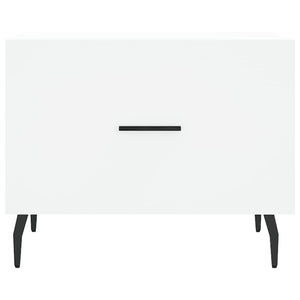 Tavolino da Salotto-Tavolino da soggiorno-Tavolo Bianco 50x50x40 cm in Legno Multistrato 704105