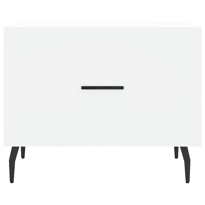 Tavolino da Salotto-Tavolino da soggiorno-Tavolo Bianco 50x50x40 cm in Legno Multistrato 704105